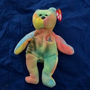 Vintage Ty beanie baby- peace bear